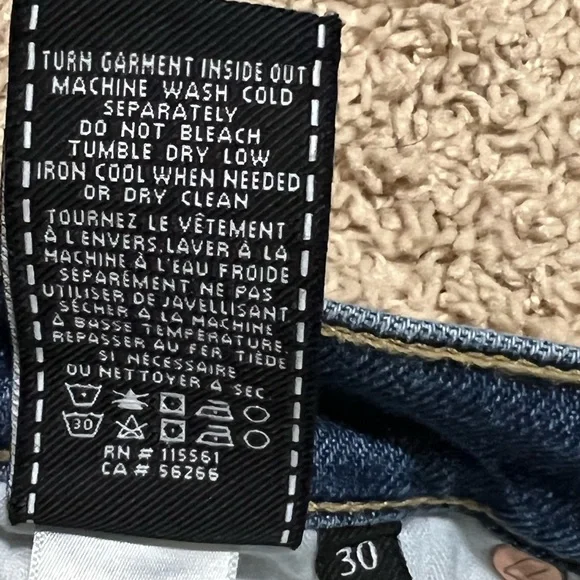 7 For All Mankind The High Waist Ankle Skinny Silver Stripe Blue Women 30 Jeans